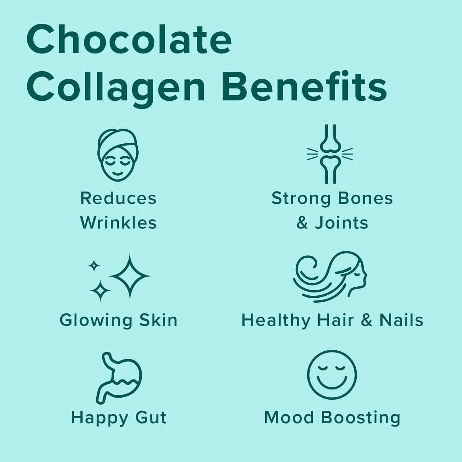 Chocolate Collagen Peptides Powder, Grass-Fed Pasture-Raised Hydrolyzed Type 1 & 3 Protein, Gut Health + Joint, Hair, Skin, Nails, Paleo Keto Sugar-Free 11.36 Oz