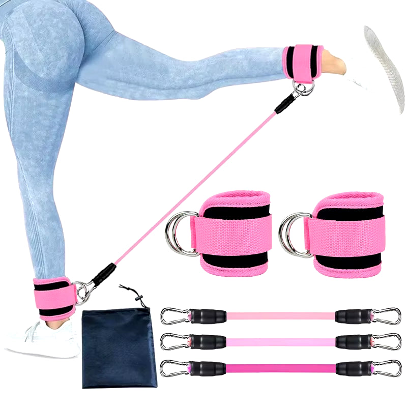 Juego de bandas de resistencia para tobillos, equipo de ejercicio, bandas elásticas de fitness para gimnasio, hombre y mujer.